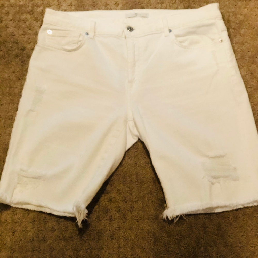 7 for all mankind denim cutoff shorts